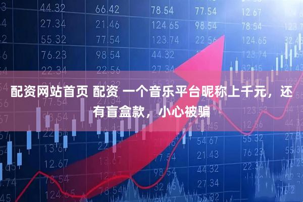 配资网站首页 配资 一个音乐平台昵称上千元，还有盲盒款，小心被骗