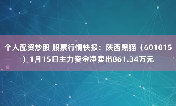 个人配资炒股 股票行情快报：陕西黑猫（601015）1月15日主力资金净卖出861.34万元